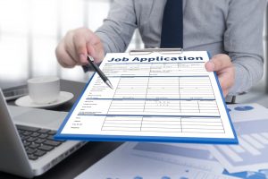 job application with felony background