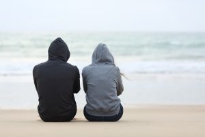texas domestic couple on beach