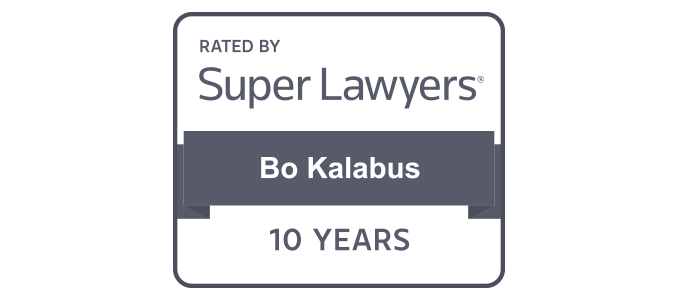 Bo Kalabus - 10 Year Super Lawyers Badge - Logo
